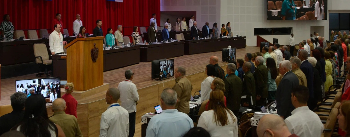 Quốc hội Cuba đã dành một phút mặc niệm tưởng nhớ Tổng Bí thư Đảng Cộng sản Việt Nam Nguyễn Phú Trọng. (Nguồn: Đại sứ quán Cuba tại Việt Nam) Quốc hội Cuba đã dành một phút mặc niệm tưởng nhớ Tổng Bí thư Đảng Cộng sản Việt Nam Nguyễn Phú Trọng. (Nguồn: Đại sứ quán Cuba tại Việt Nam)