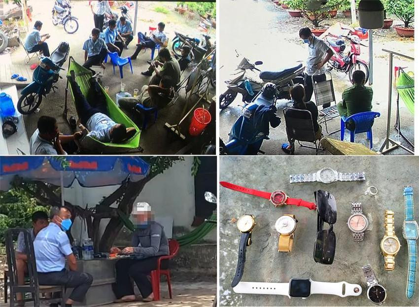 Theo thứ tự từ trái qua: Lúc cưỡng chế tháo dỡ nhà, các cán bộ trong đoàn cưỡng chế không giám sát việc tháo dỡ mà đến ngồi tại đầu hẻm. Công an khu vực và cán bộ phường đại diện đoàn cưỡng chế đến trả lại đồng hồ cho chị C. Ông Giảng Phan Hồng Phúc, Phó Chủ tịch phường Hiệp Bình Chánh, TP Thủ Đức, Trưởng đoàn cưỡng chế đến xin lỗi và trả lại đồng hồ cho vợ chồng chị C. Đồng hồ, nhẫn, mắt kính bị lấy đã được trả lại cho gia đình chị C. Ảnh: TS Theo thứ tự từ trái qua: Lúc cưỡng chế tháo dỡ nhà, các cán bộ trong đoàn cưỡng chế không giám sát việc tháo dỡ mà đến ngồi tại đầu hẻm. Công an khu vực và cán bộ phường đại diện đoàn cưỡng chế đến trả lại đồng hồ cho chị C. Ông Giảng Phan Hồng Phúc, Phó Chủ tịch phường Hiệp Bình Chánh, TP Thủ Đức, Trưởng đoàn cưỡng chế đến xin lỗi và trả lại đồng hồ cho vợ chồng chị C. Đồng hồ, nhẫn, mắt kính bị lấy đã được trả lại cho gia đình chị C. Ảnh: TS