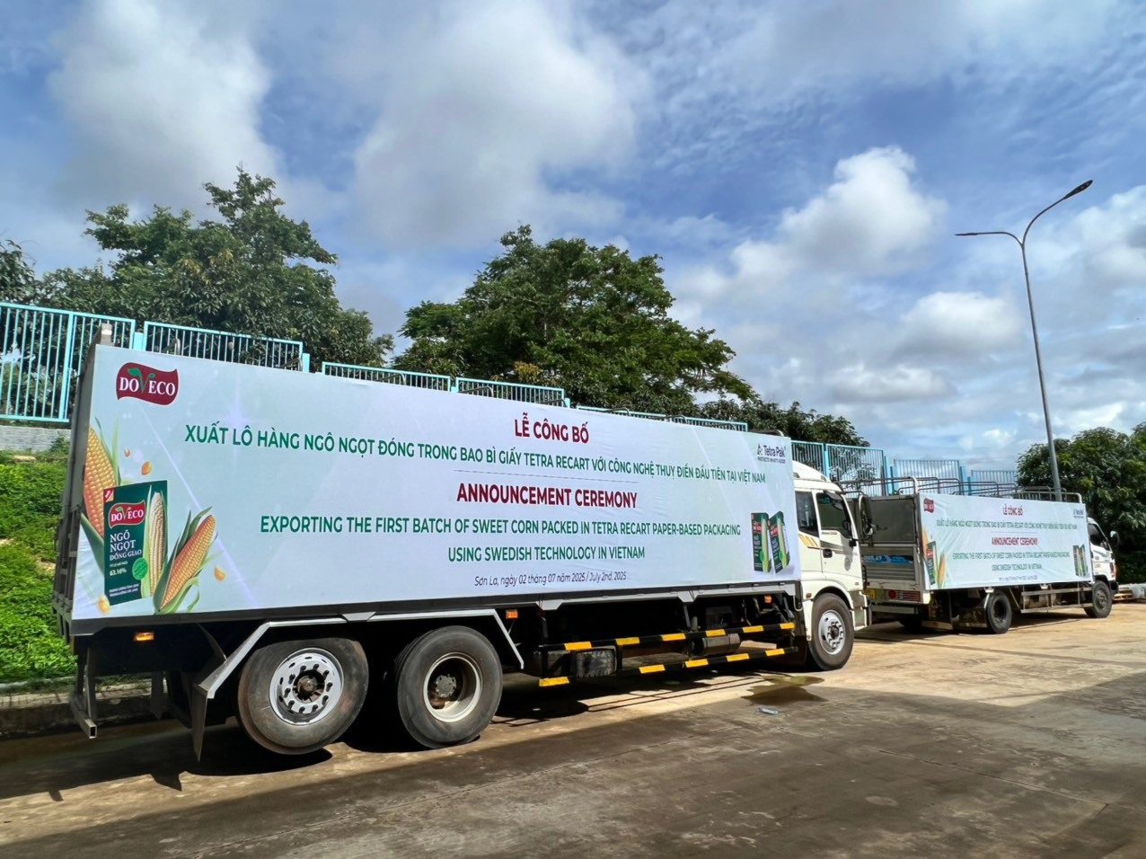 Doveco đã xuất khẩu lô hàng ngô ngọt đầu tiên đóng gói theo công nghệ Tetra Recart sang thị trường Nhật Bản