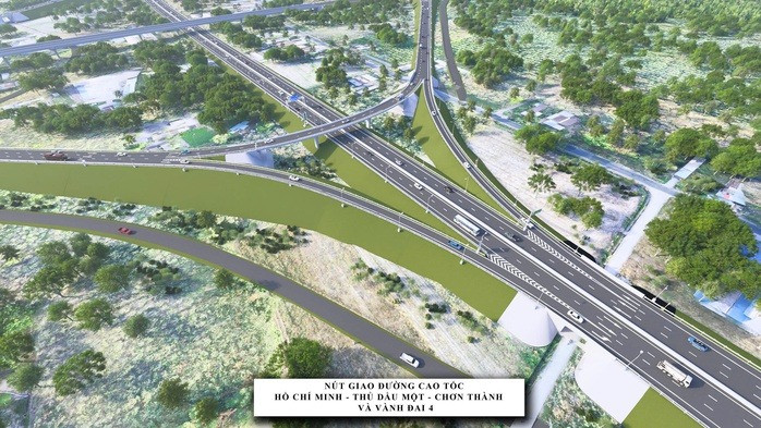 Giai đoạn 1, đầu tư đường cao tốc 4 làn xe đầy đủ, bao gồm làn dừng khẩn cấp liên tục với bề rộng nền đường 25,5 m, vận tốc thiết kế 100 km/h; đầu tư đoạn từ Khu Công nghiệp VSIP 2A đến Khu Công nghiệp Mỹ Phước 3 đồng bộ theo quy mô 62 m, 10 làn xe, vận tốc thiết kế 80 km/h