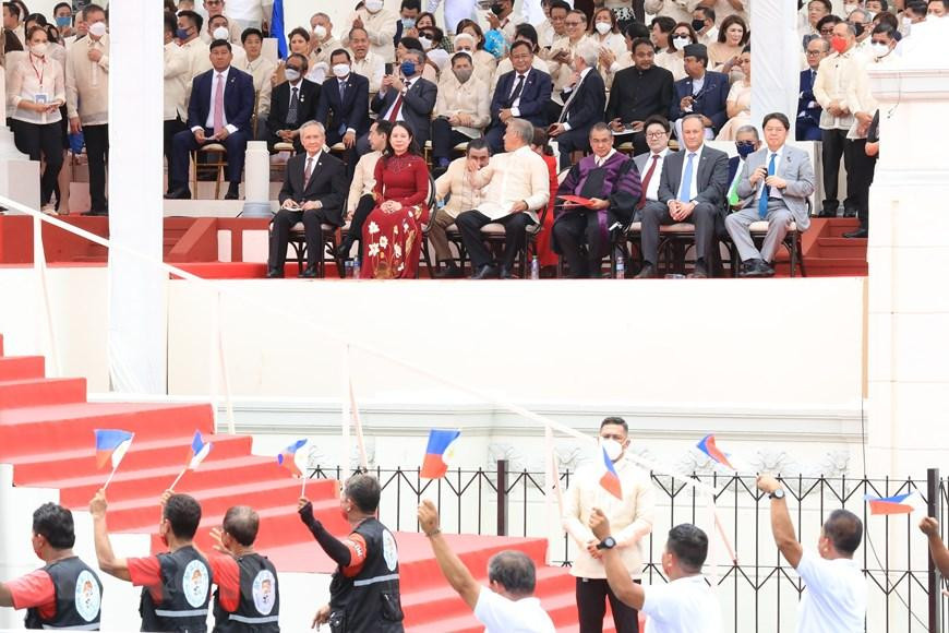 Phó Chủ tịch nước dự Lễ tuyên thệ nhậm chức của Tổng thống Philippines Ferdinand Romualdez Marcos Jr. (Ảnh: Lâm Khánh/TTXVN)