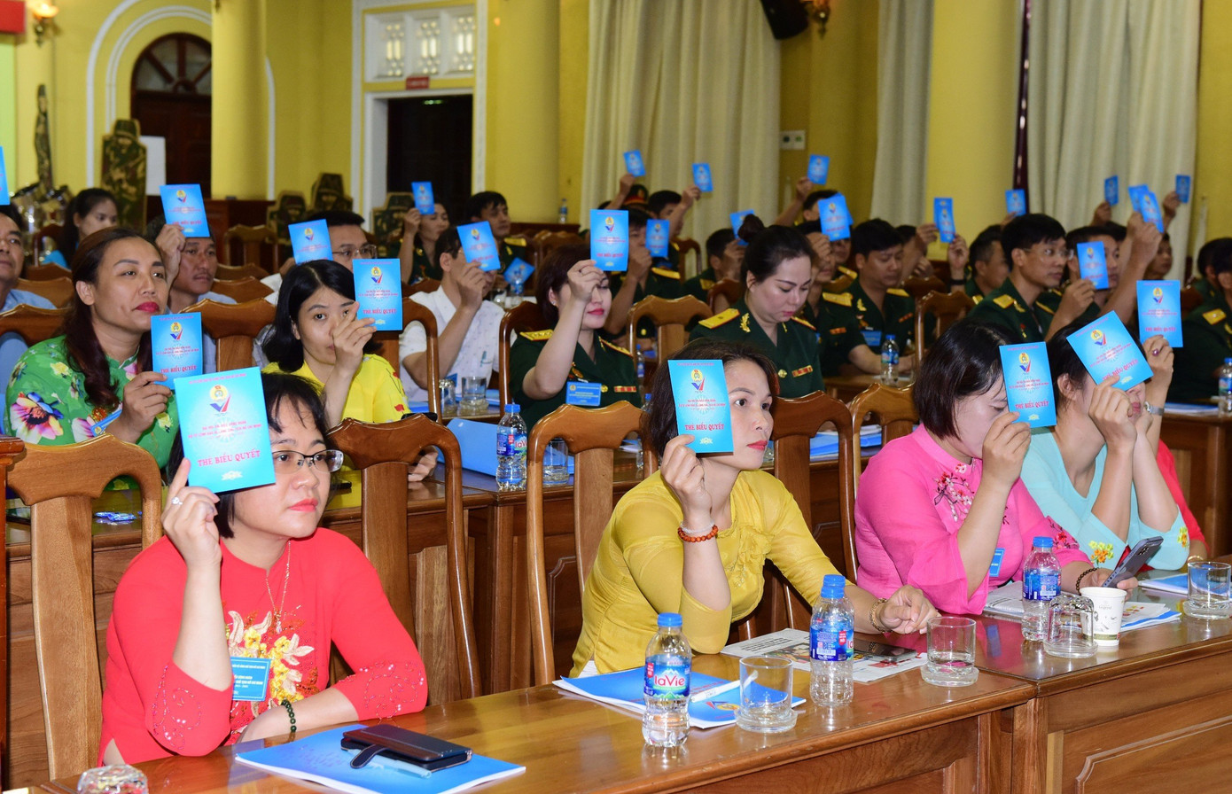 Biểu quyết tại đại hội.