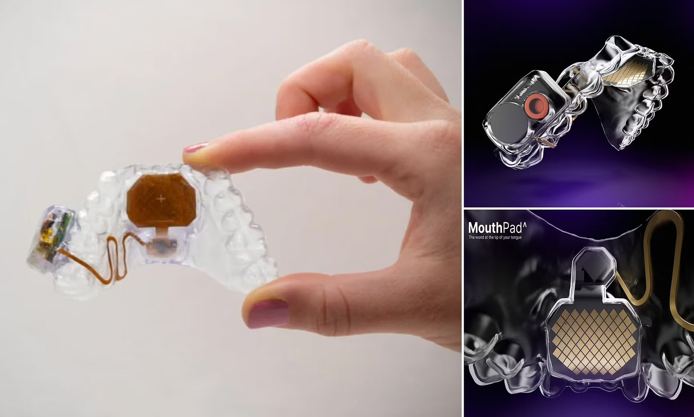 MouthPad nặng khoảng 7,5 gam (0,3 oz) và dày khoảng 0,7 mm.