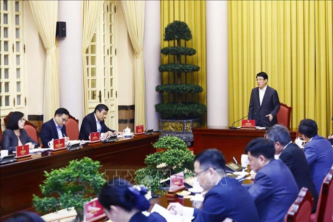 Chủ tịch nước Lương Cường làm việc với Bộ Ngoại giao về công tác đối ngoại trong thời gian tới. Ảnh: Lâm Khánh/TTXVN Chủ tịch nước Lương Cường làm việc với Bộ Ngoại giao về công tác đối ngoại trong thời gian tới. Ảnh: Lâm Khánh/TTXVN