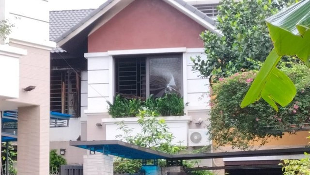 Căn biệt thự nơi xảy ra vụ cháy. Ảnh: Đài PT - TH Thái Nguyên Căn biệt thự nơi xảy ra vụ cháy. Ảnh: Đài PT - TH Thái Nguyên