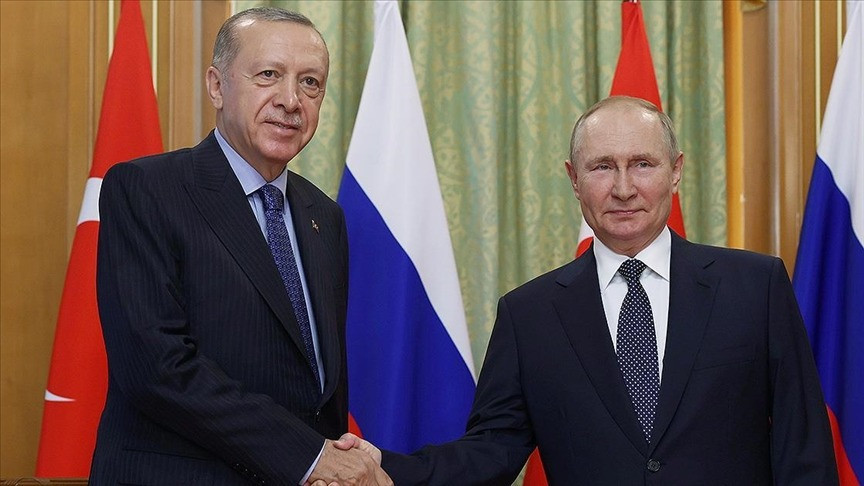 Tổng thống Thổ Nhĩ Kỳ Recep Tayyip Erdogan (trái) và Tổng thống Nga Vladimir Putin. Ảnh: Anadolu (AA)
