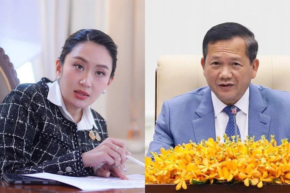 Thủ tướng Thái Lan Paetongtarn Shinawatra (trái) và Thủ tướng Campuchia Hun Manet. Ảnh: The Nation