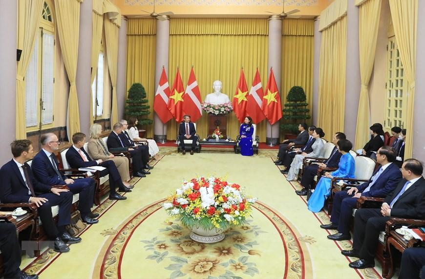 Phó Chủ tịch nước Võ Thị Ánh Xuân hội đàm với Thái tử kế vị Đan Mạch Frederik. (Ảnh: Lâm Khánh/TTXVN) Phó Chủ tịch nước Võ Thị Ánh Xuân hội đàm với Thái tử kế vị Đan Mạch Frederik. (Ảnh: Lâm Khánh/TTXVN)