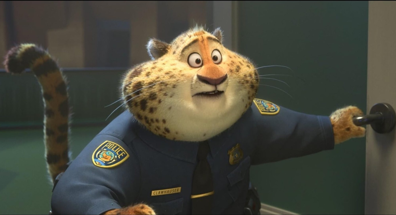 Con báo được cho là giống Sĩ quan Clawhauser trong phim Zootopia. Ảnh: Walt Disney Studios. Con báo được cho là giống Sĩ quan Clawhauser trong phim Zootopia. Ảnh: Walt Disney Studios.