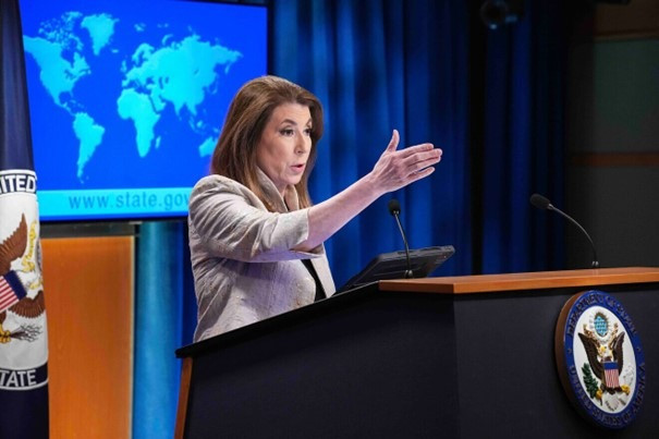 Người phát ngôn Bộ Ngoại giao Mỹ Tammy Bruce. Ảnh: Bộ Ngoại giao Mỹ