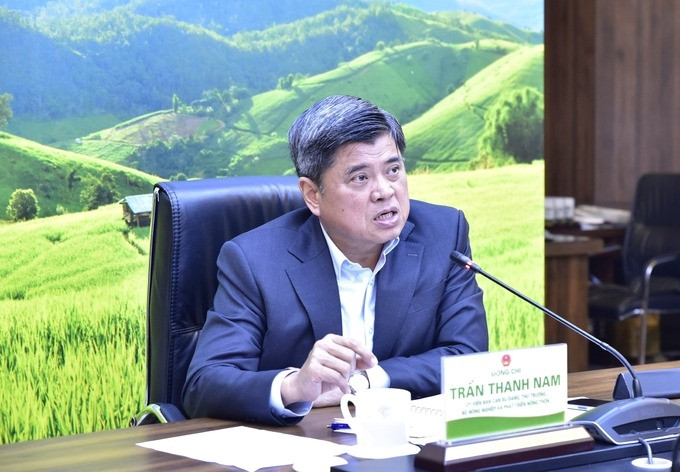 Thứ trưởng Trần Thanh Nam phát biểu tại cuộc họp. Ảnh: Kiều Chi.