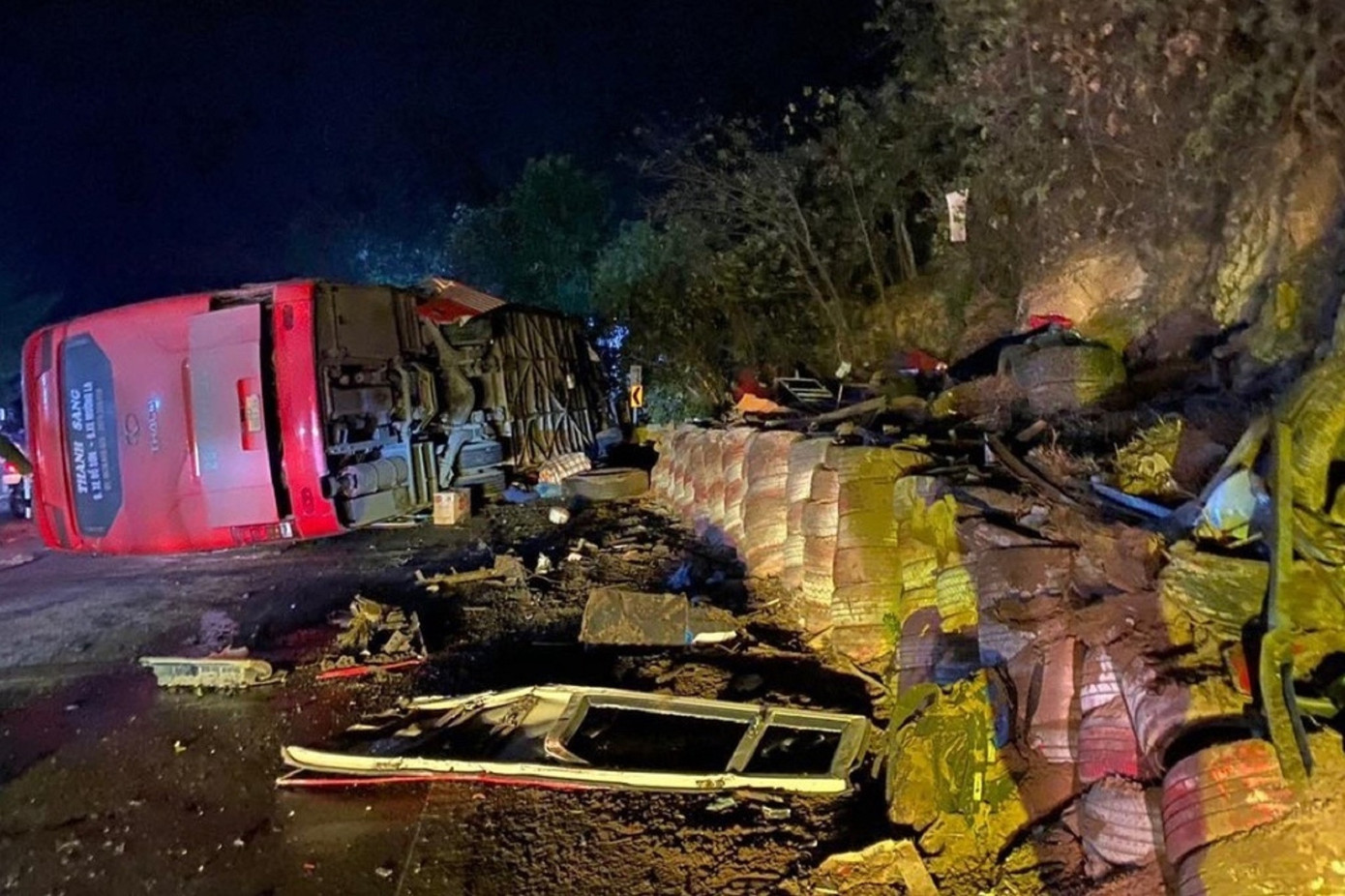 Hiện trường vụ tai nạn (Ảnh: V.T)