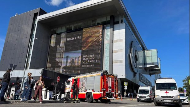 Trung tâm thương mại nơi xảy ra vụ nổ. Ảnh: Khaleej TImes