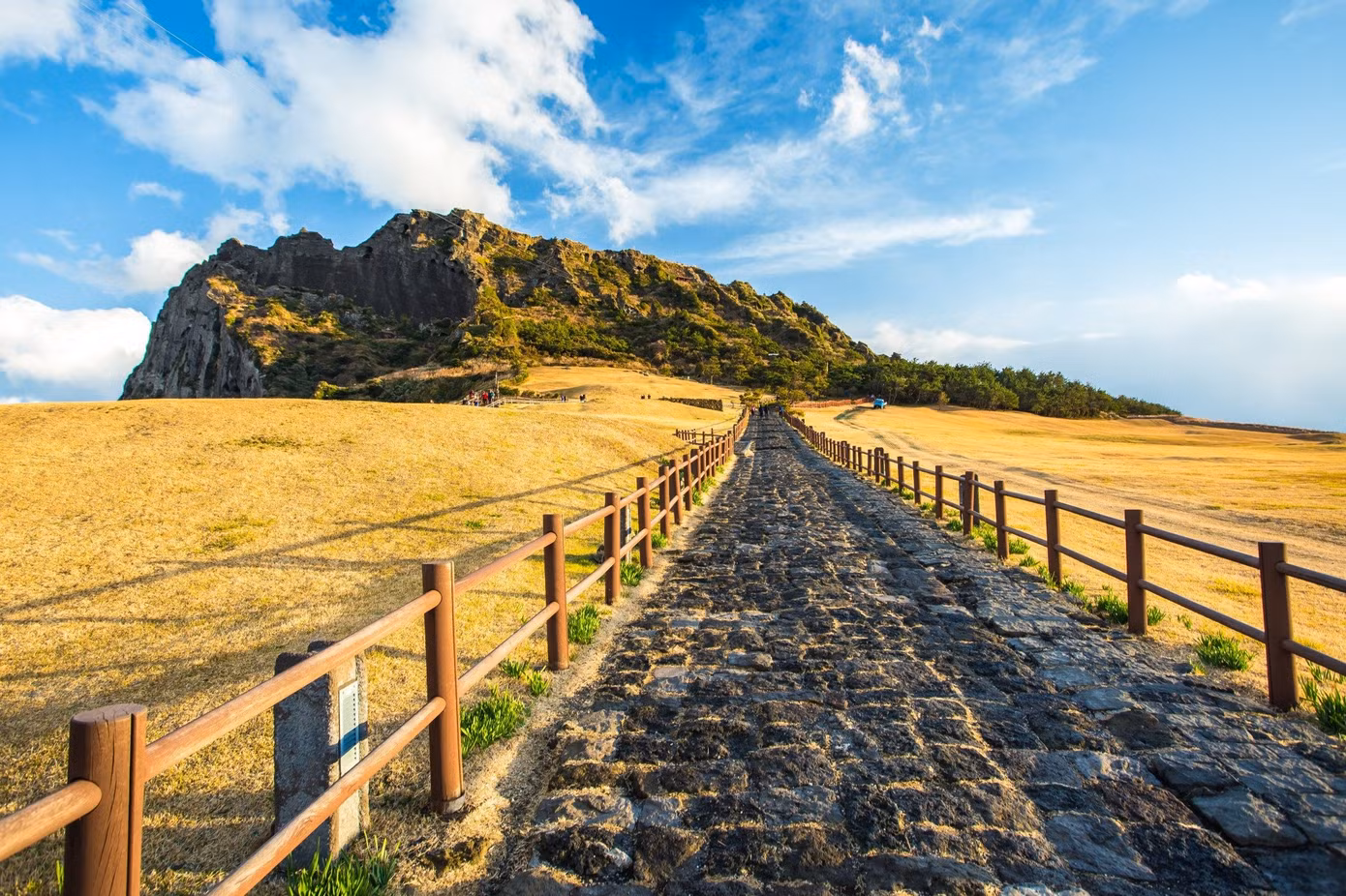 Đỉnh Mặt Trời Mọc, một ngọn núi lửa ở phía đông Đảo Jeju. Ảnh: Shutterstock.