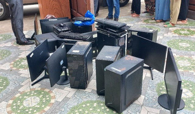 Tang vật liên quan được công an thu giữ. Ảnh: Công an Nam Định Tang vật liên quan được công an thu giữ. Ảnh: Công an Nam Định