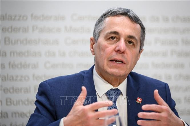 Ngoại trưởng Thuỵ Sĩ Ignazio Cassis. Ảnh: TTXVN Ngoại trưởng Thuỵ Sĩ Ignazio Cassis. Ảnh: TTXVN