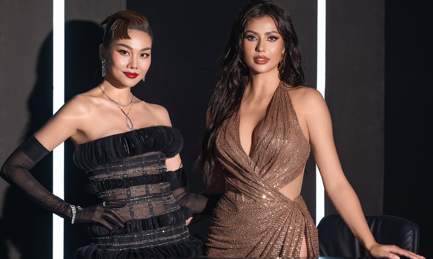 Anntonia và Thanh Hằng trên ghế giám khảo.