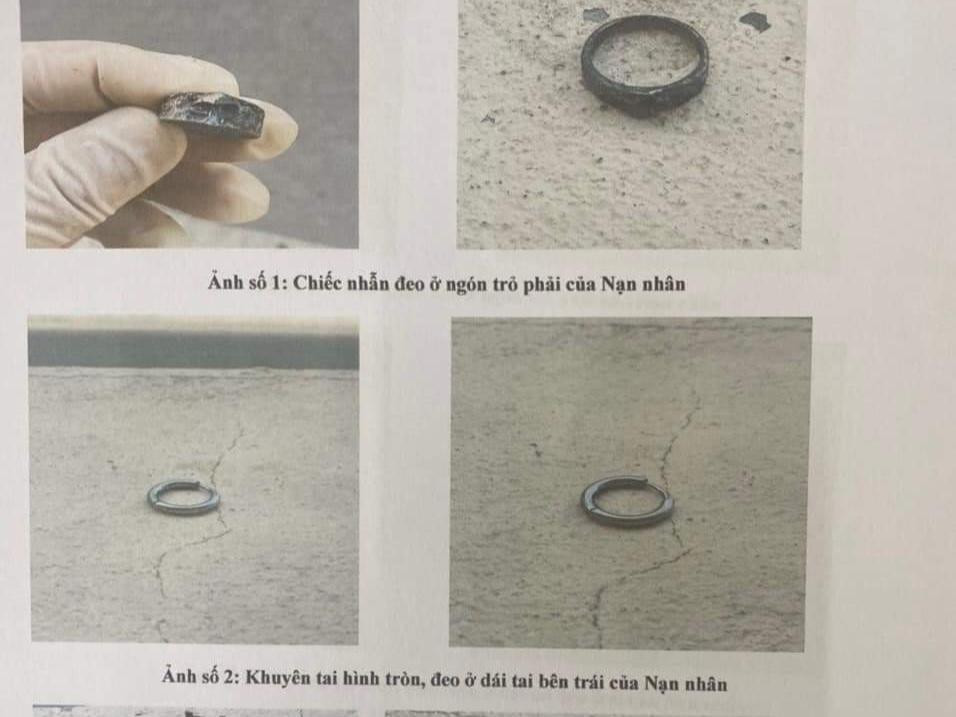Nhẫn và khuyên tai của nạn nhân Nhẫn và khuyên tai của nạn nhân
