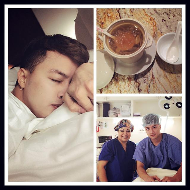 Nam ca sĩ đã tỉnh sau ca phẫu thuật nhưng cho biết vẫn khó ngủ vì vết mổ còn đau