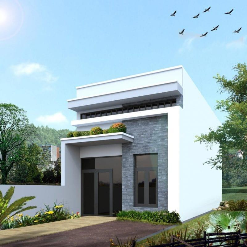 Do thiết kế đơn giản nên hầu hết các mẫu nhà cấp 4 thường sử dụng màu sơn ngoại thất sáng, kết hợp với hệ cửa kính lớn giúp không gian luôn sáng, thoáng và hiện đại.