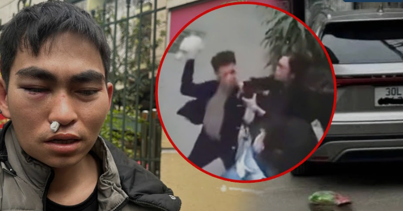 Đối tượng tấn công người giao hàng.