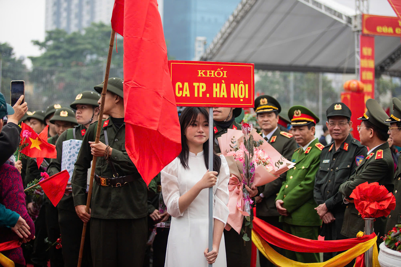 Khối Công an TP Hà Nội. Ảnh: Phạm Nam Khối Công an TP Hà Nội. Ảnh: Phạm Nam