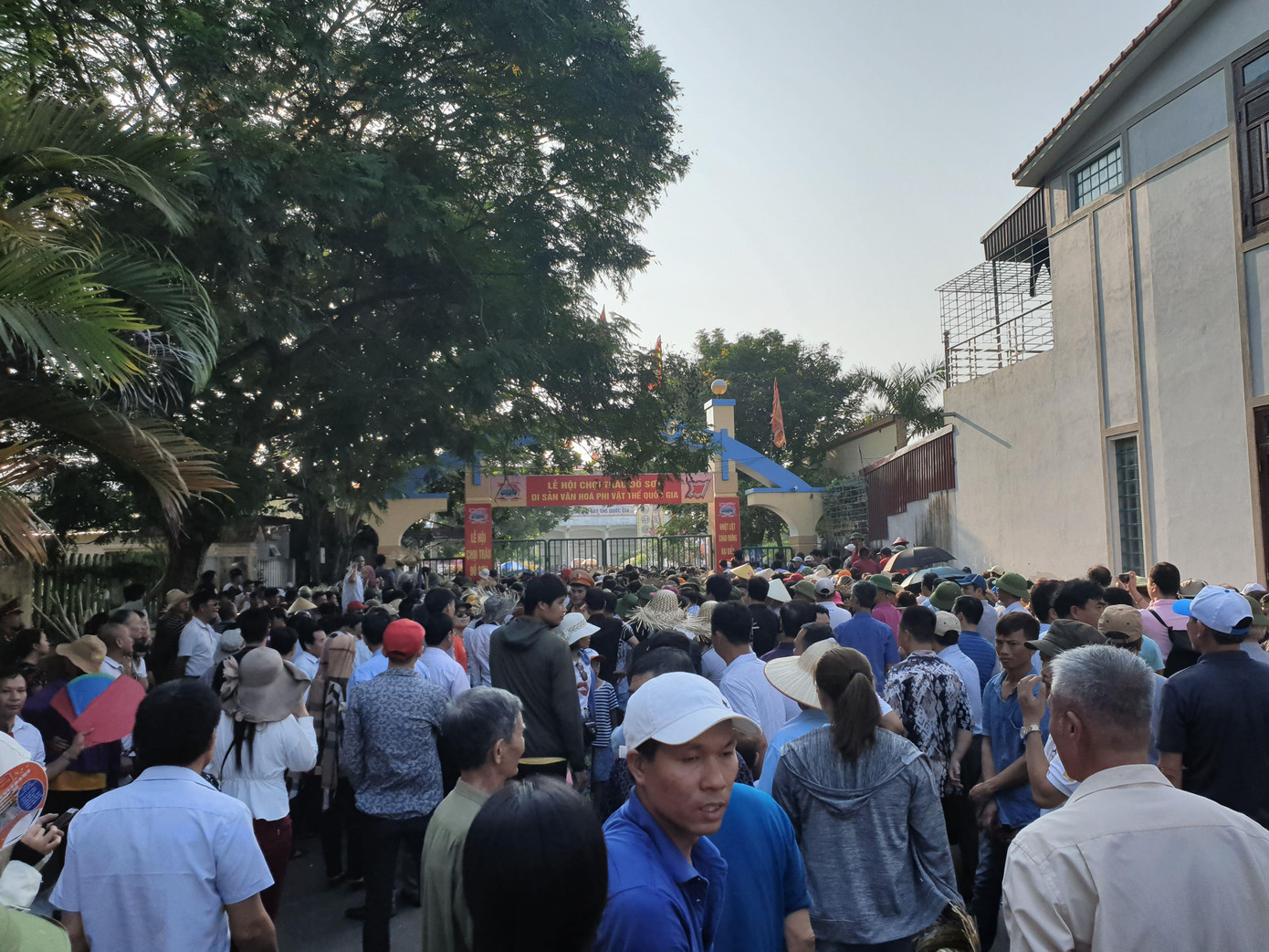 Vạn người chen lấn, xô đẩy xem chọi trâu Đồ Sơn ảnh 1