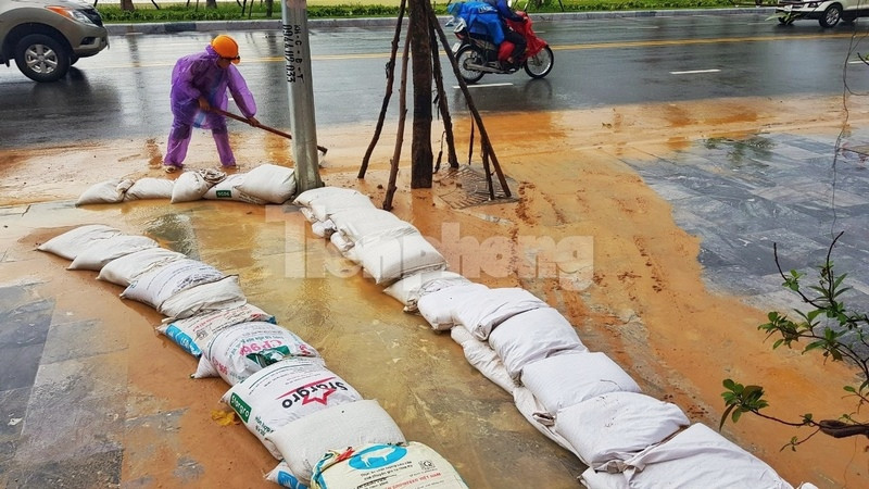 Vịnh Hạ Long 'đổi màu' sau mưa lớn ảnh 1