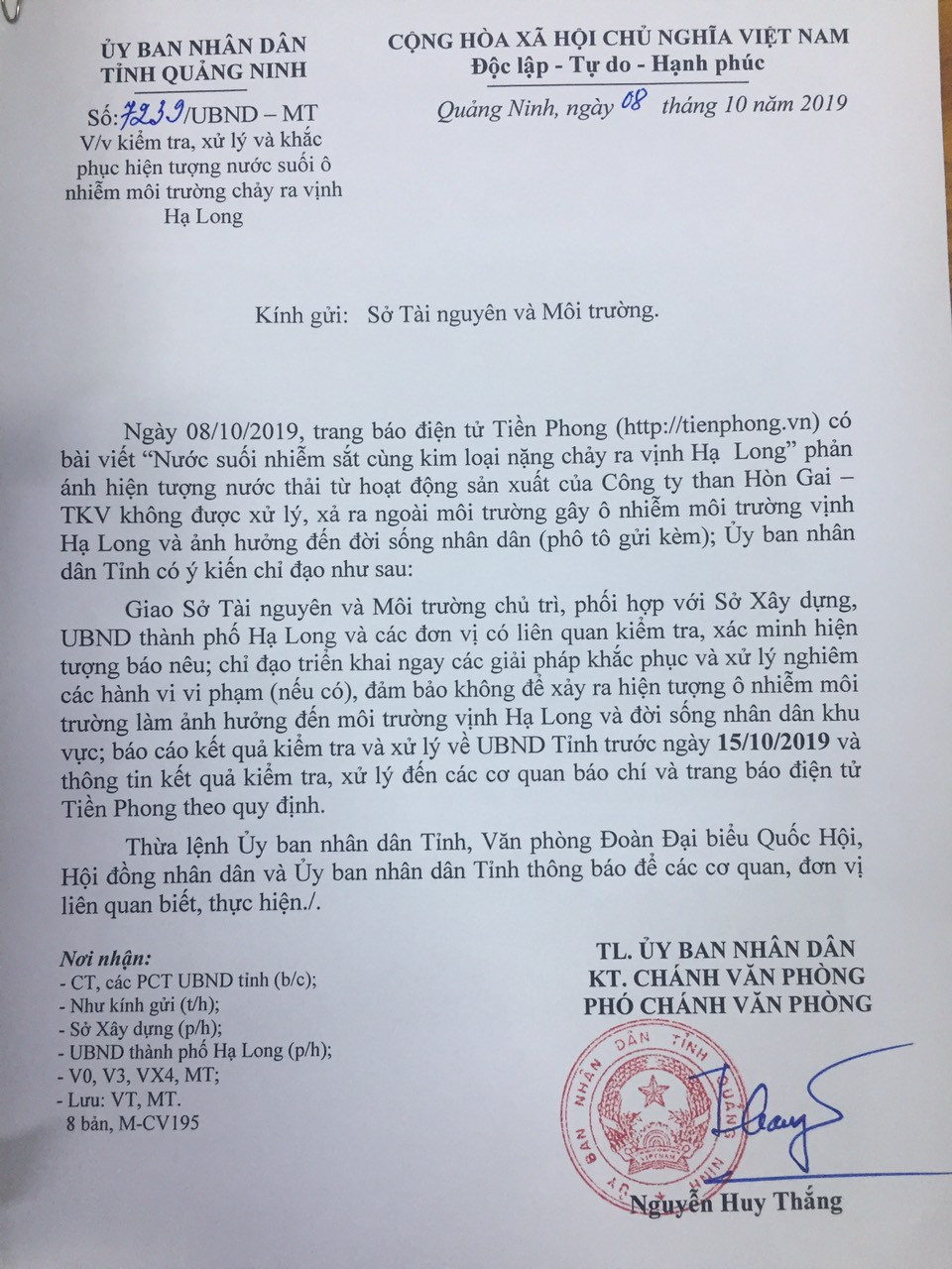 Quảng Ninh chỉ đạo làm rõ vụ nước thải chứa kim loại đổ thẳng ra vịnh Hạ Long ảnh 2