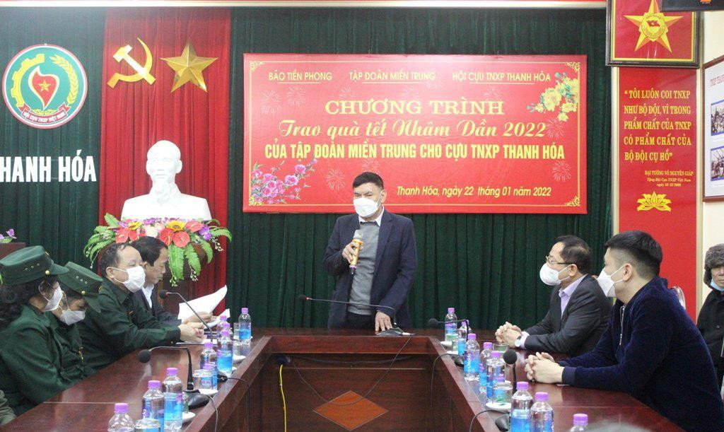 Ông Nguyễn Thiết Giáp, Phó Tổng Giám đốc Tập đoàn Xây dựng Miền trung phát biểu tại chương trình