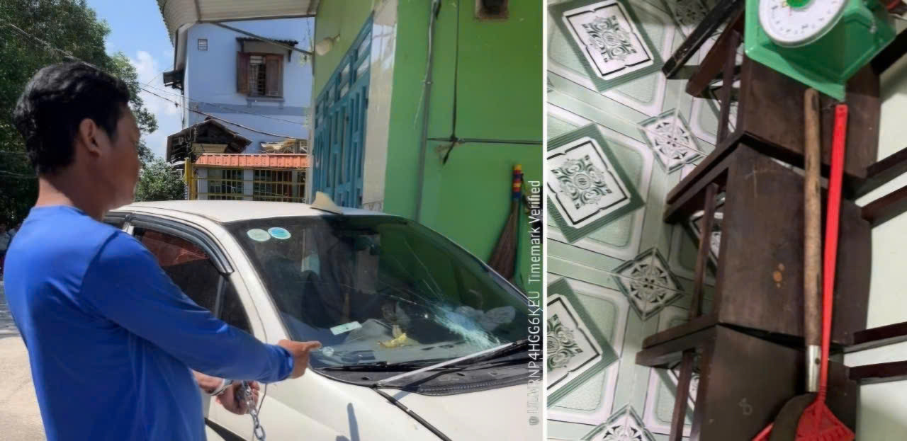 Đối tượng Trung cùng tang vật