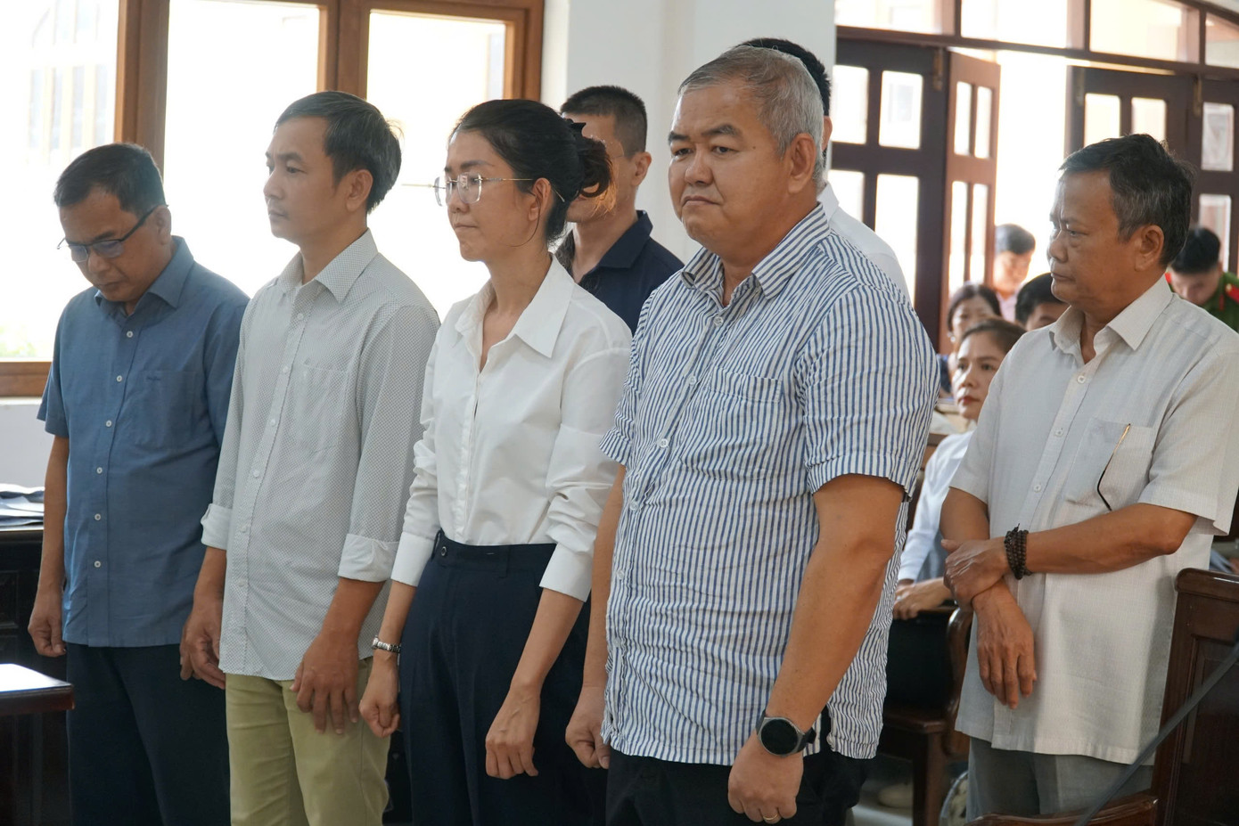 Các bị cáo tại phiên tòa Các bị cáo tại phiên tòa