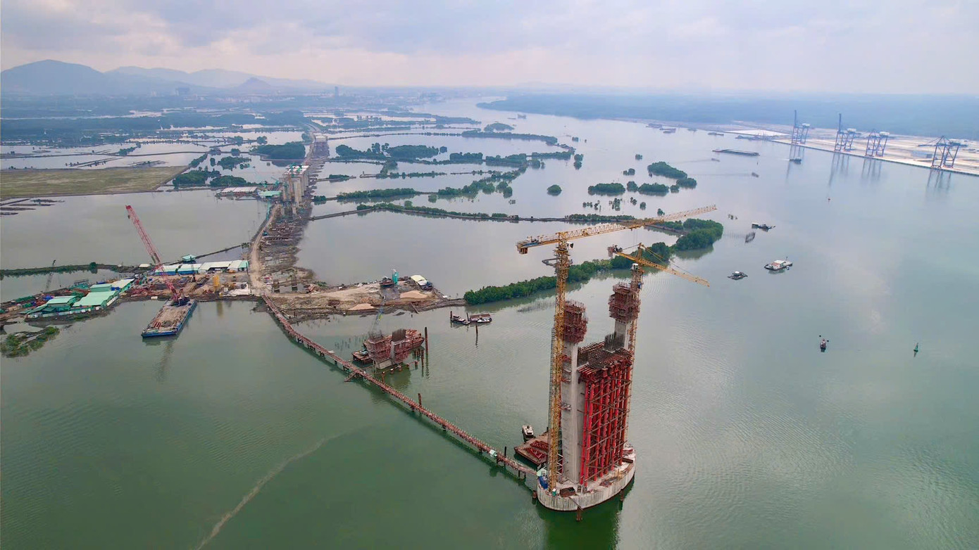 Cầu Phước An đang được thi công tấp nập phía bờ tỉnh Bà Rịa - Vũng Tàu Cầu Phước An đang được thi công tấp nập phía bờ tỉnh Bà Rịa - Vũng Tàu