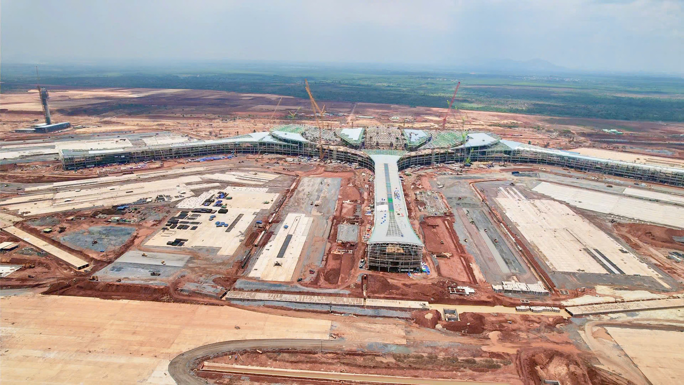 Nhà ga hành khách sân bay Long Thành đang xây dựng. Nhà ga hành khách sân bay Long Thành đang xây dựng.