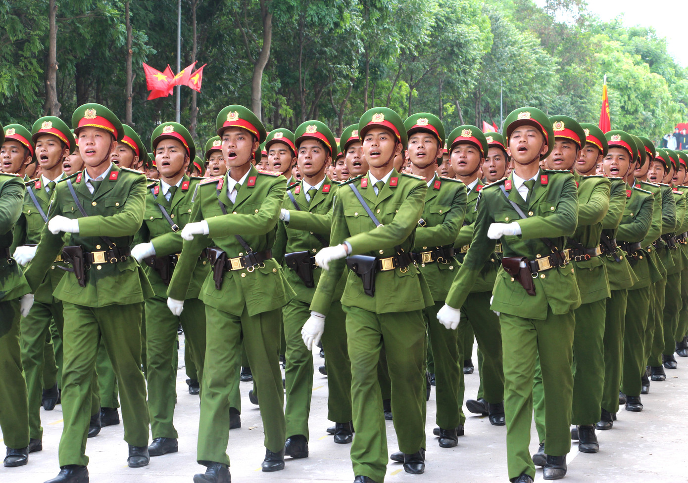 Khối nam sĩ quan cảnh sát nhân dân.