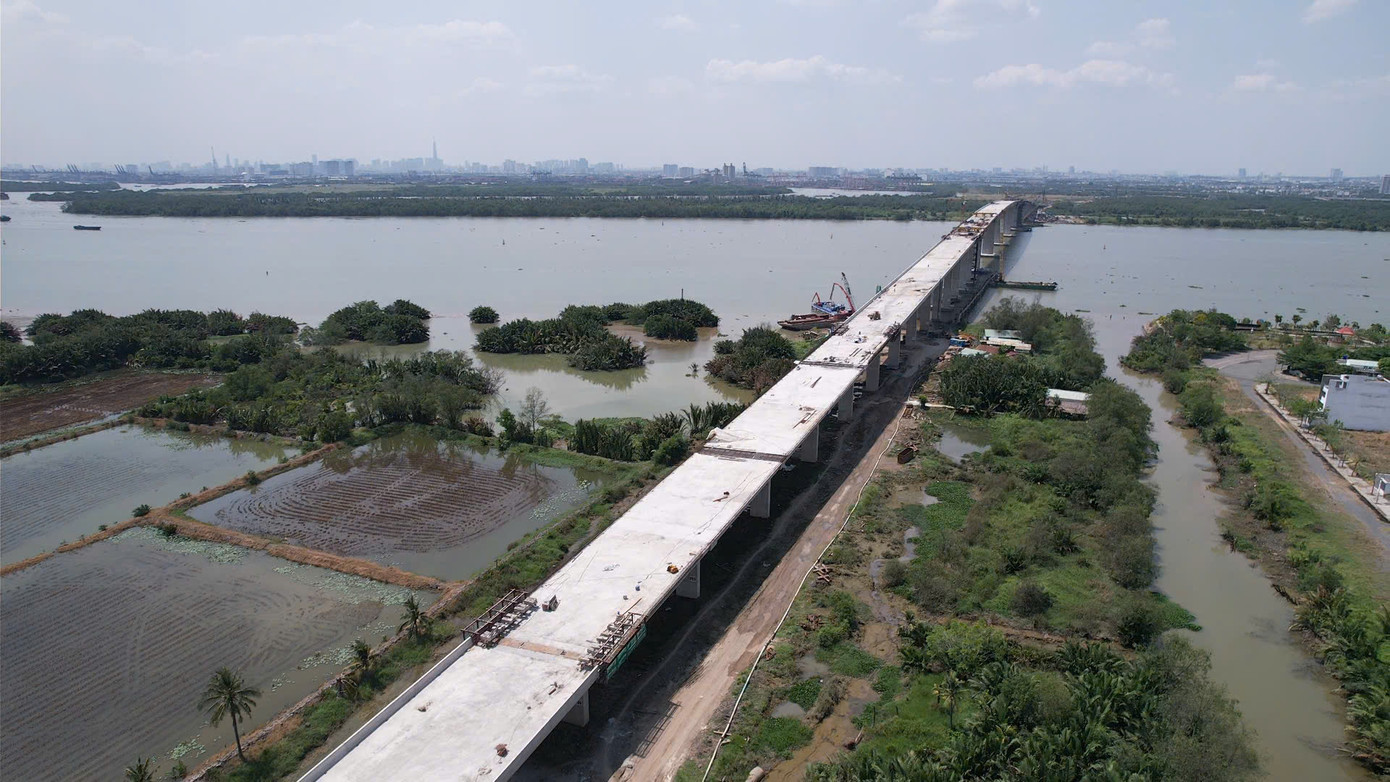 Cầu Nhơn Trạch nối Đồng Nai với TPHCM đã hợp long Cầu Nhơn Trạch nối Đồng Nai với TPHCM đã hợp long