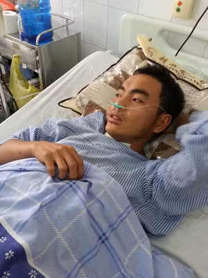 Bệnh nhân Lê Thành Trung đã tỉnh táo sau khi được điều trị