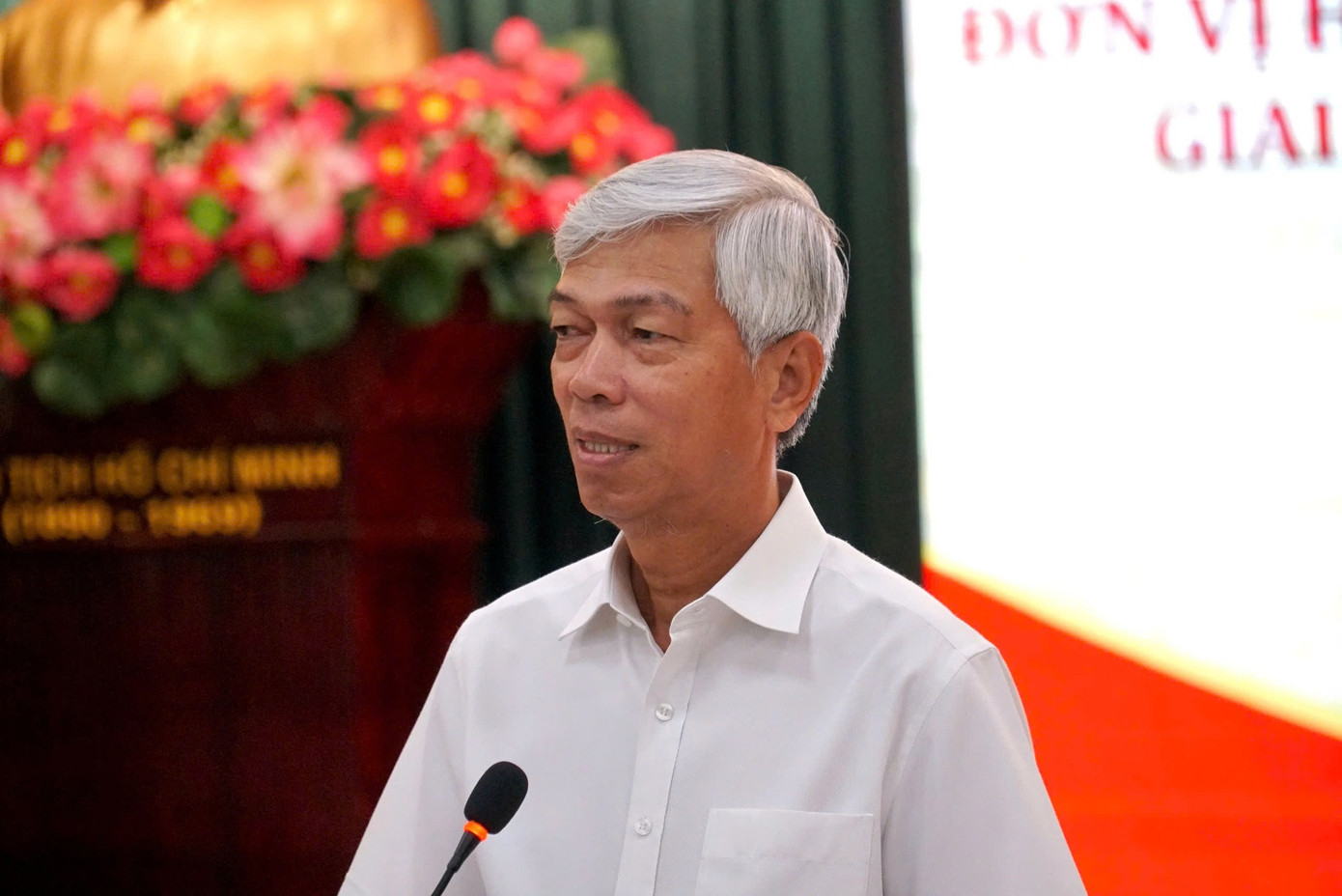 Ông Võ Văn Hoan phát biểu tại buổi khảo sát. Ảnh: H.V. Ông Võ Văn Hoan phát biểu tại buổi khảo sát. Ảnh: H.V.