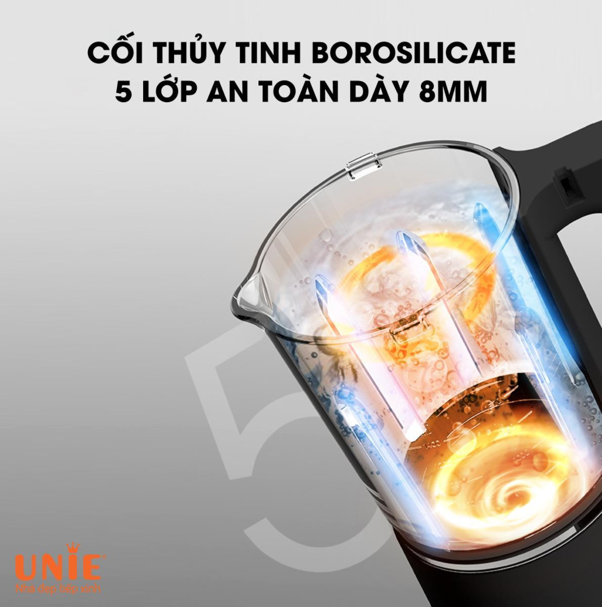 Cối thuỷ tinh Borosilicate chịu nhiệt tới 300 độ C
