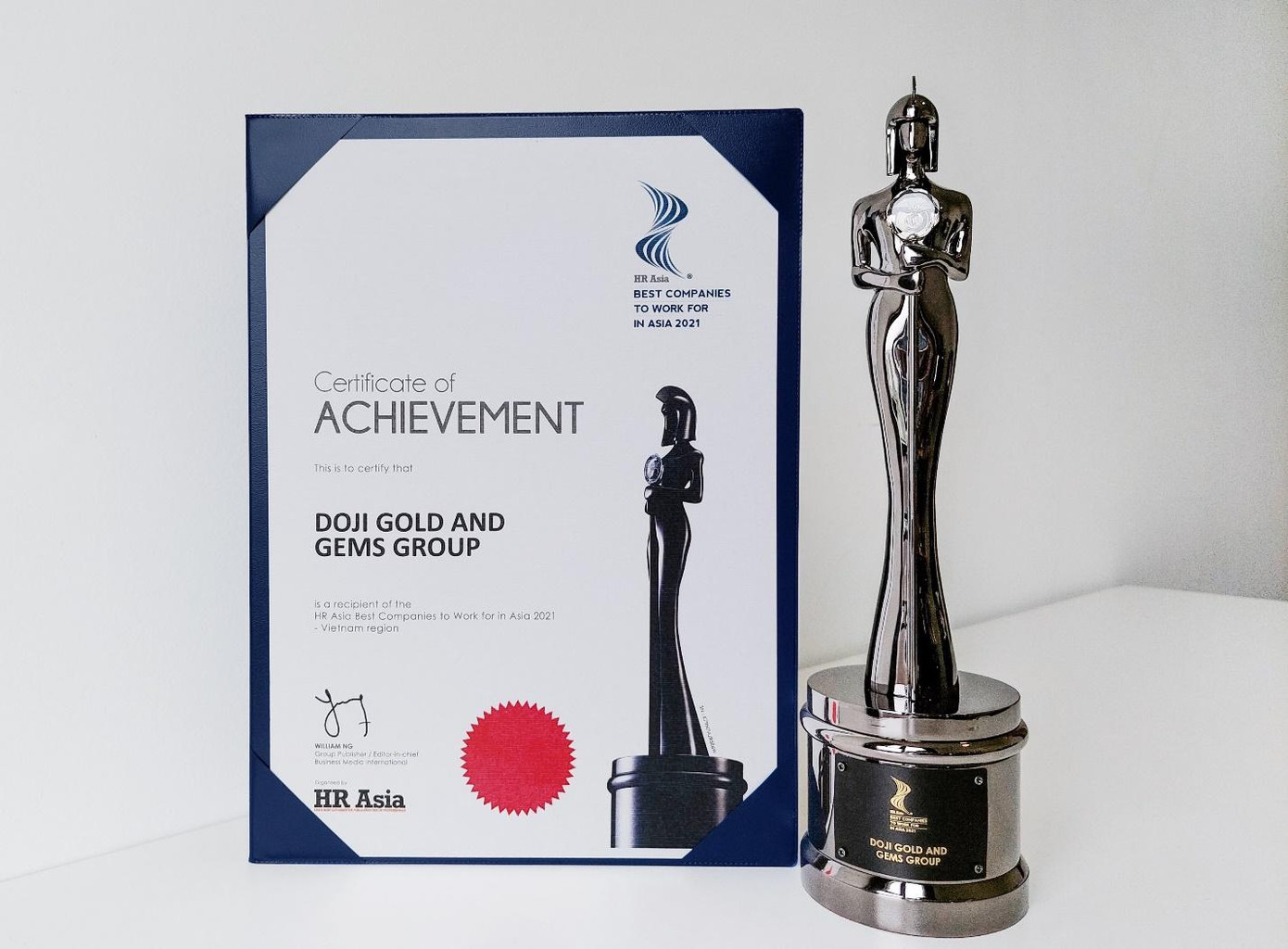 Tập đoàn DOJI đã vượt qua hàng trăm đề cử để được vinh danh là Nơi làm việc tốt nhất Châu Á 2021