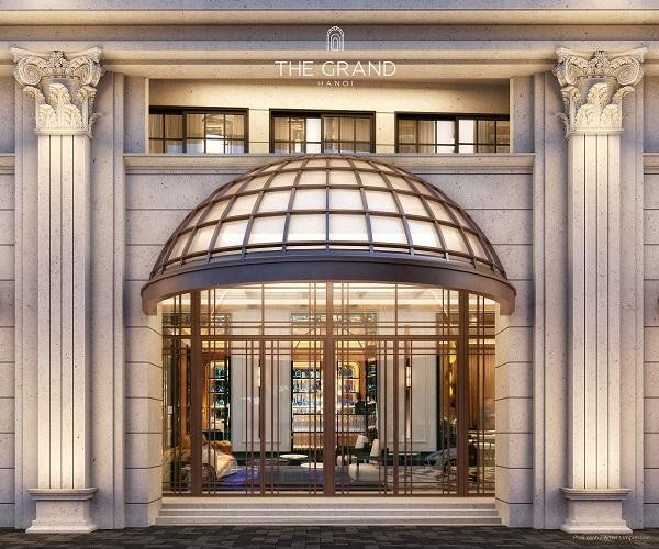 Cổng chính vào Khu căn hộ hàng hiệu Ritz-Carlton.