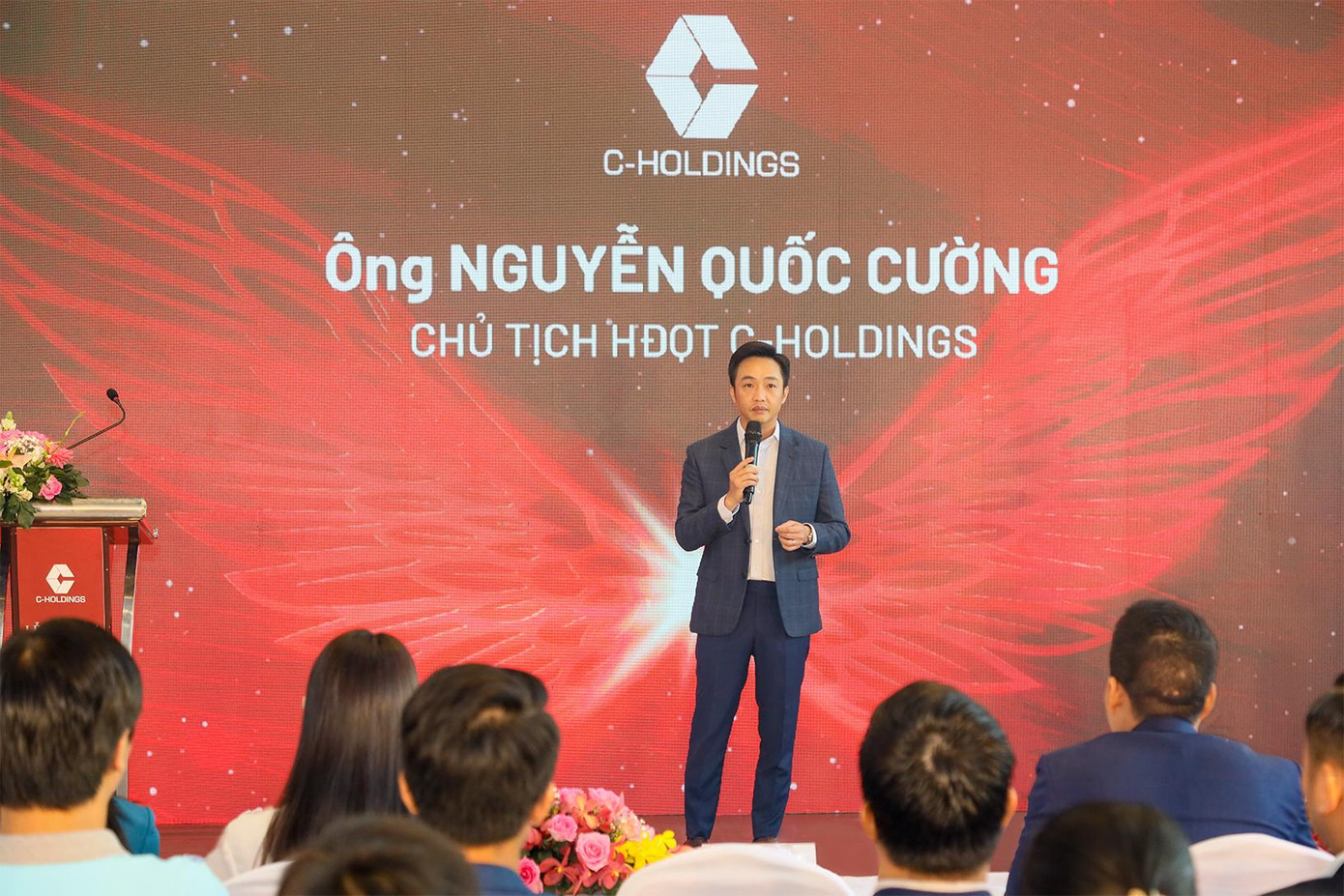 Ông Nguyễn Quốc Cường phát biểu tại Lễ Ra mắt thương hiệu C-Luxury và C-Construction