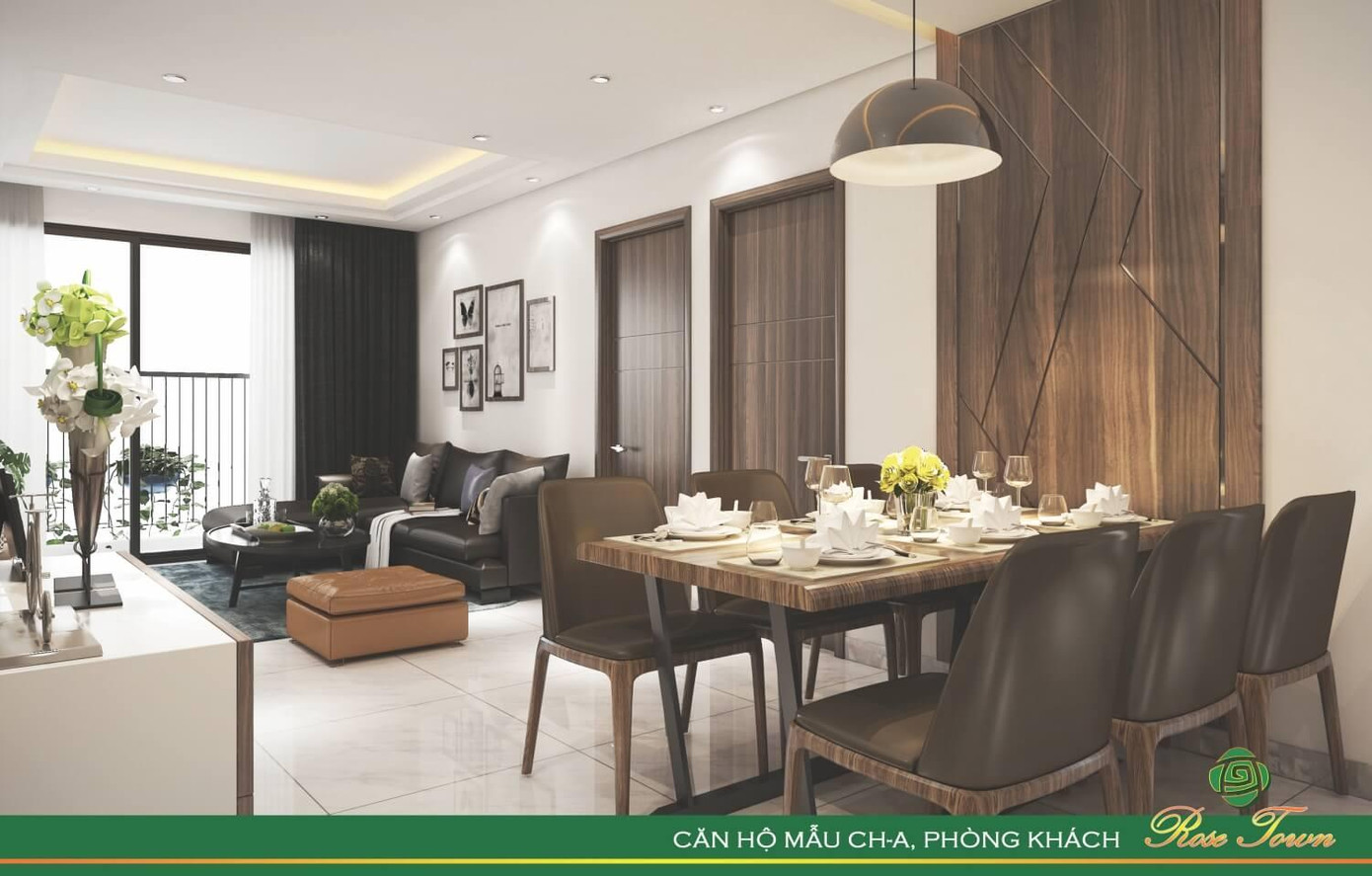 Các căn hộ tại Rose Town có thiết kế thông minh, khoa học, tối ưu hoá công năng và diện tích sử dụng, đặc biệt luôn ngập tràn ánh sáng tự nhiên.