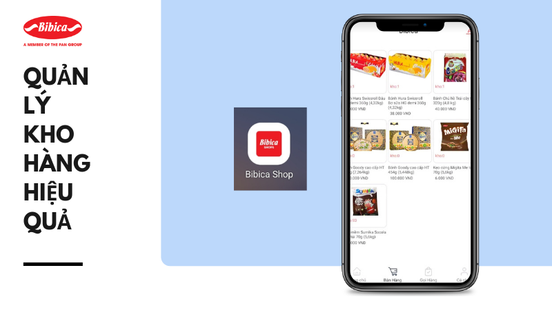 Giao diện quản lý kho hàng
