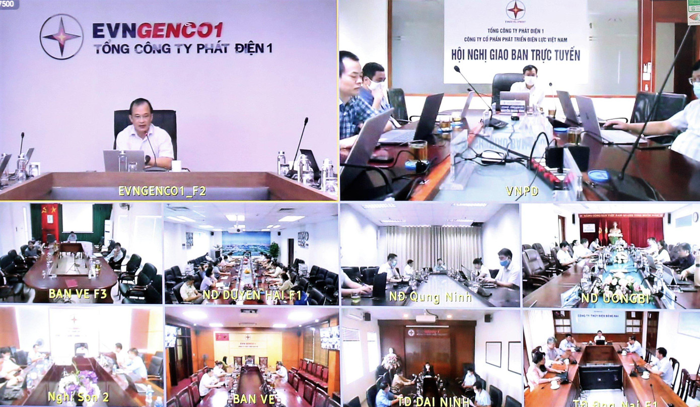 Ông Nguyễn Hữu Thịnh - Tổng giám đốc EVNGENCO1 chủ trì Hội nghị giao ban