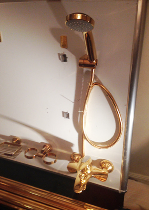 Hình ảnh Đại gia dùng 140 cây vàng dát nhà vệ sinh số 1