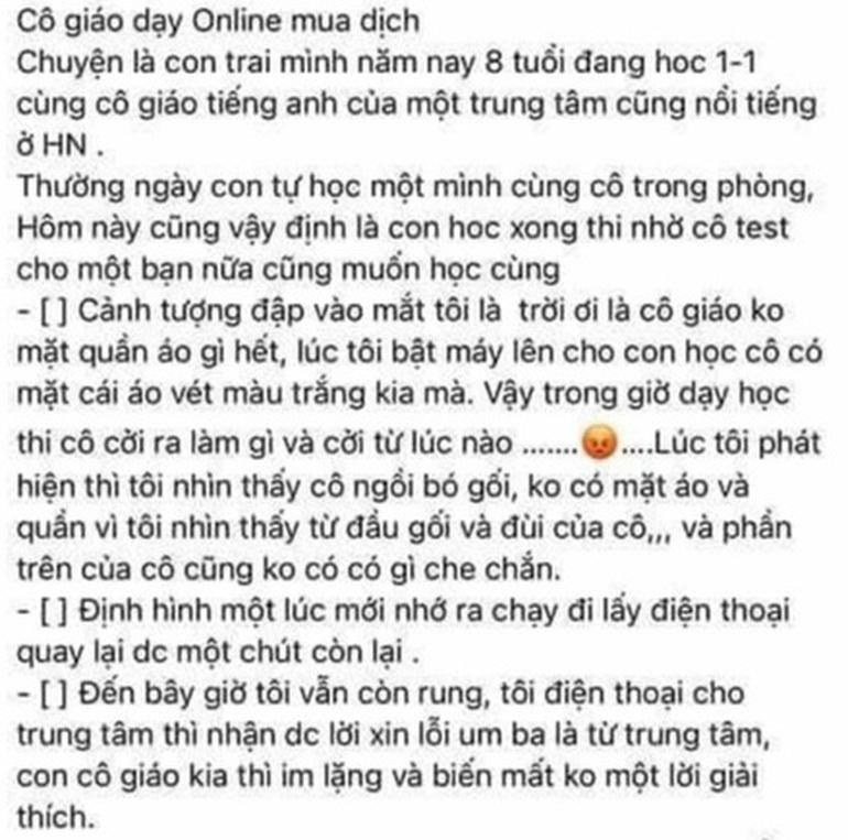 Phản ánh của phụ huynh về sự việc trên mạng xã hội. Phản ánh của phụ huynh về sự việc trên mạng xã hội.