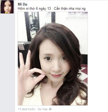 Midu khuyên bạn bè cẩn thận trong thứ 6 ngày 13