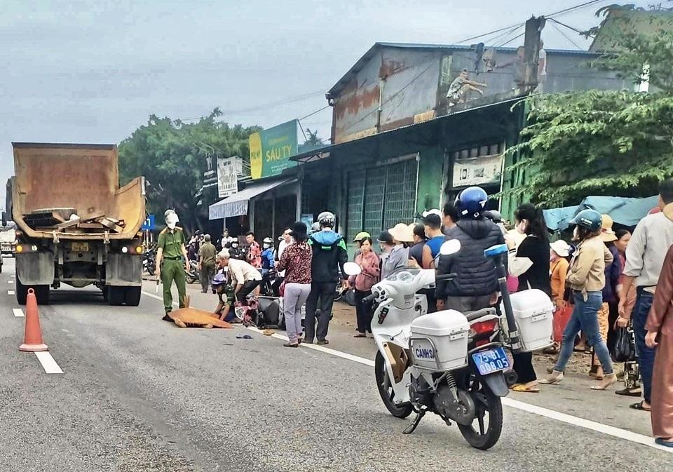 Hiện trường vụ tai nạn giao thông. Ảnh: MXH