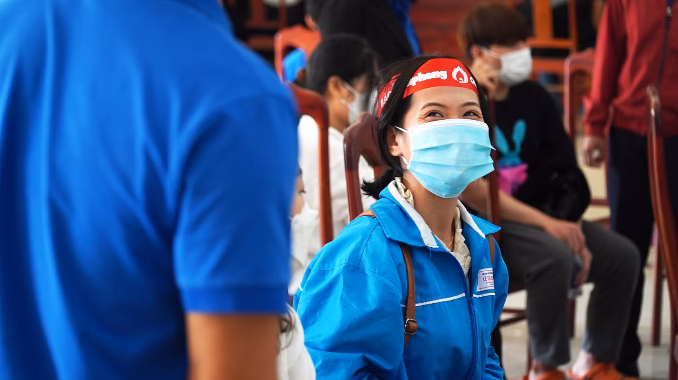 Háo hức chờ hiến máu